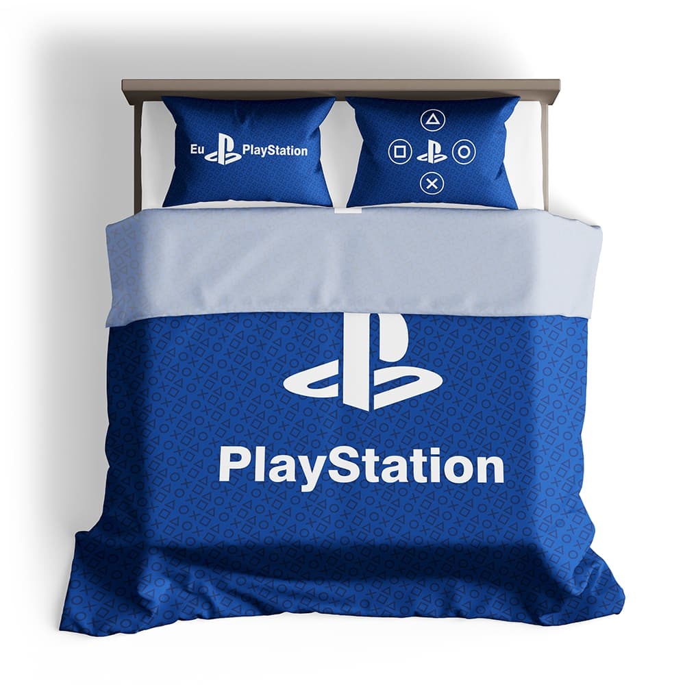 Jogo Lençol e Fronha Cama CASAL Gamer Fanboy - EU JOGO PLAYSTATION
