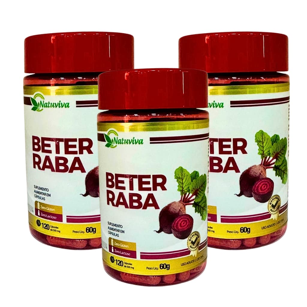 Beterraba Pré Treino Sem Cafeína  Qualidade Premium 120 Cáps 500 mg