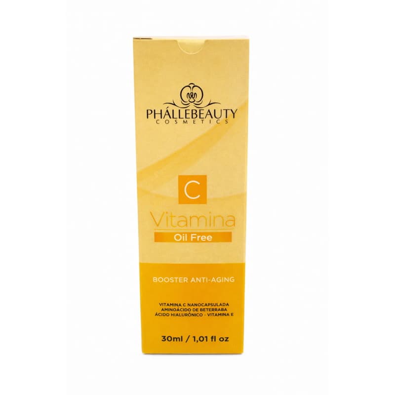 PhálleBeauty Sérum Vitamina C Booster 30ml - Reduz Linhas e Flacidez, Hidratação e Clareamento