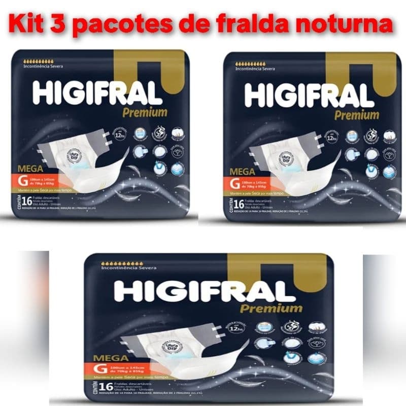 Fralda Noturna Higifral Premium