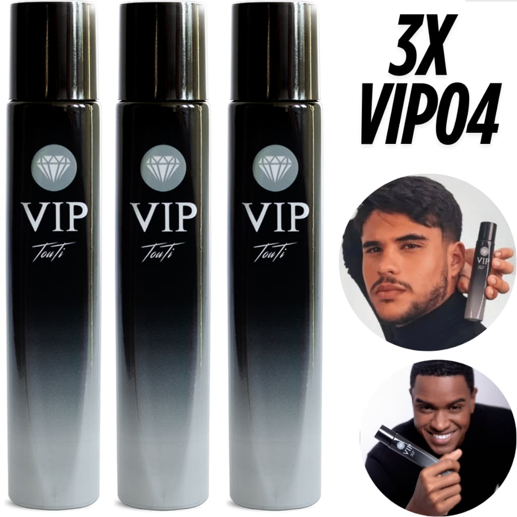 Perfume Masculino e Feminino Touti VIP 04 Importados Kit03