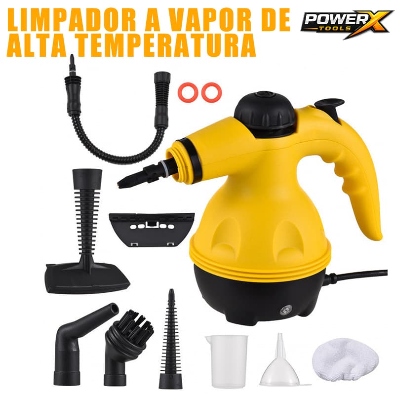 POWERX Limpador a Vapor Portátil Multiuso 110V para Casa – Alta Temperatura e Alta Pressão