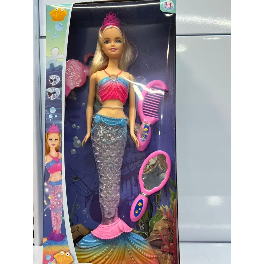 Boneca Sereia Articulada com Luzes e Acessórios Brinquedo Meninas
