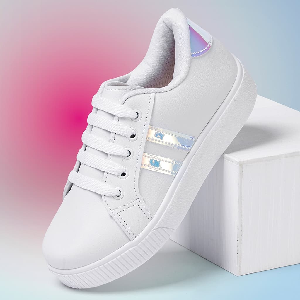 Tênis Infantil Branco Tira Furta Cor Menina Confortável Lindo Leve Promoção Envio Imediato