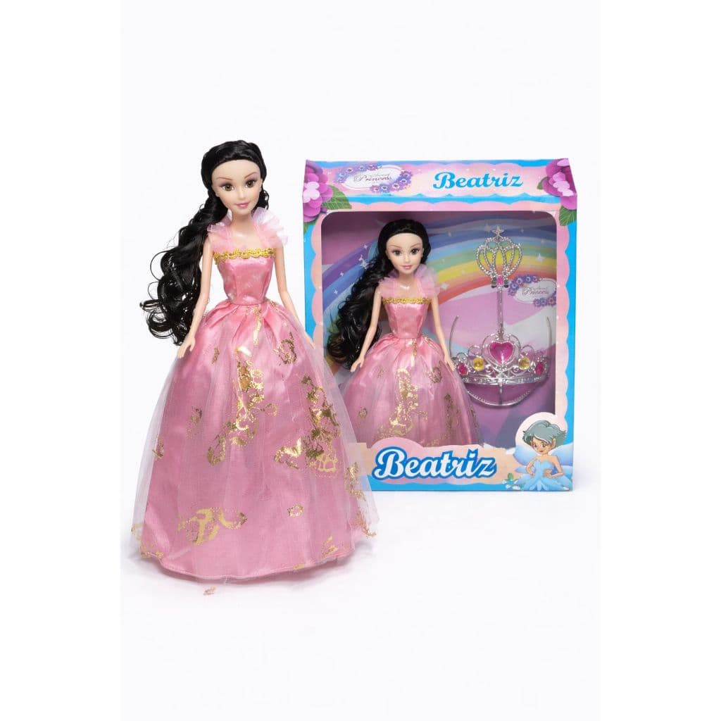 Boneca Princesa Beatriz 28 Cm Articulada Com Acessórios