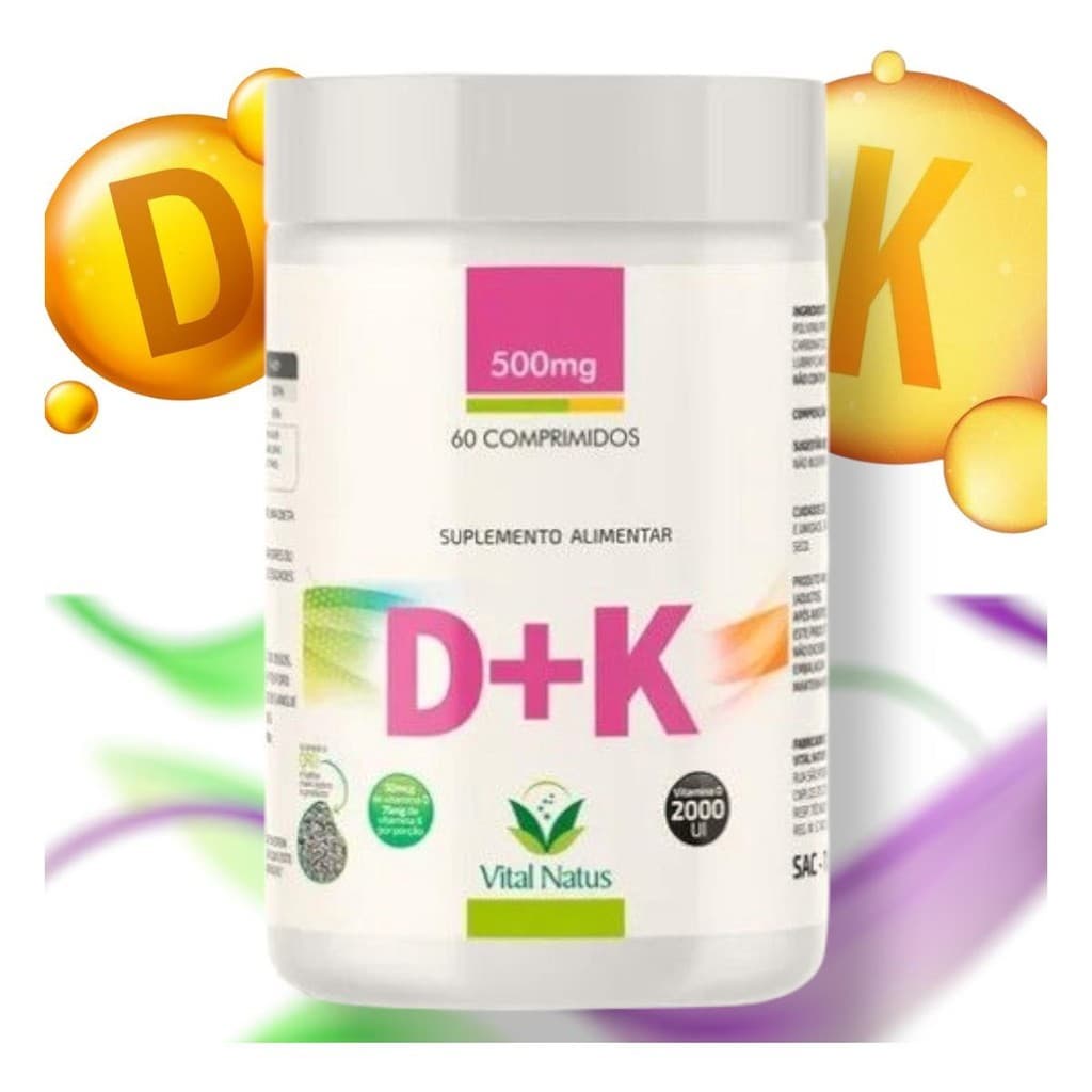 Suplemento Alimentar Vitamina D3 + Vitamina K2 60cps