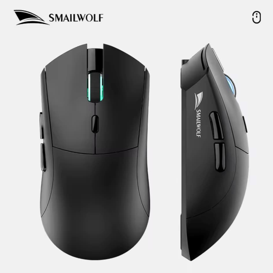 Mouse Gamer Smailwolf RS7 PAW3311 Sem Fio Wireless 2.4GHz Bluetooth Tri-Mode
