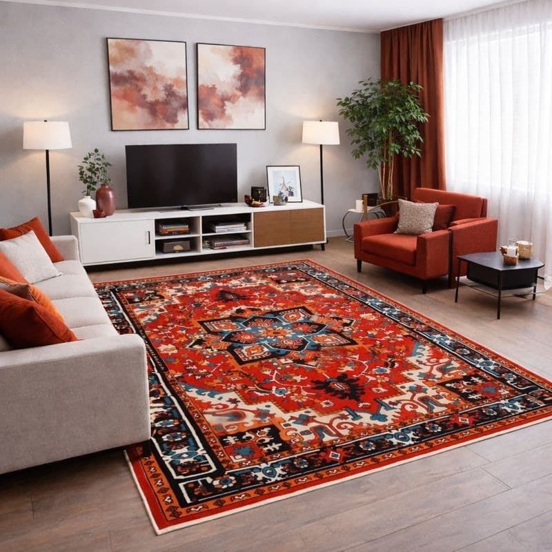 Tapete 2,00x1,40 Sala Antiderrapante - Decoração Para Sala e Quarto