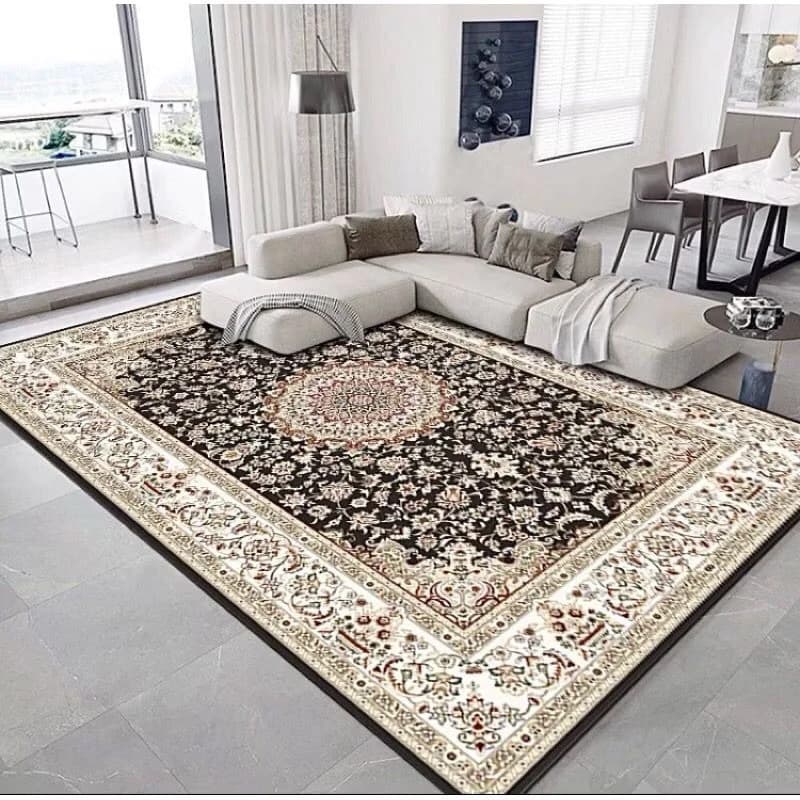 Tapete Belga 2,00x1,40 Antiderrapante Sala Quarto Luxuoso Moderno