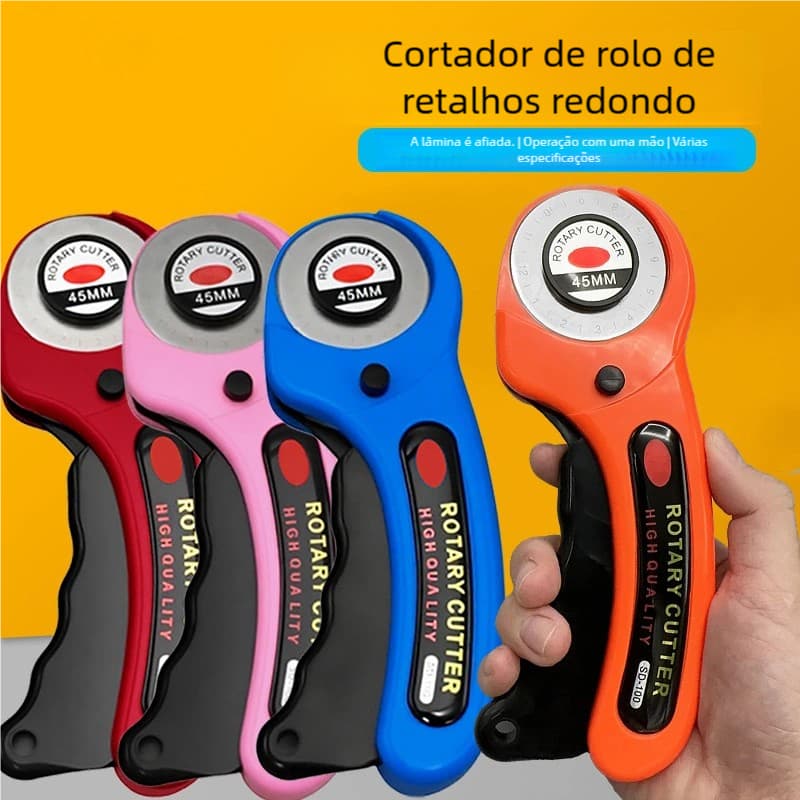Cortador de Tecido Circular 45mm - Profissional para Costura e Patchwork