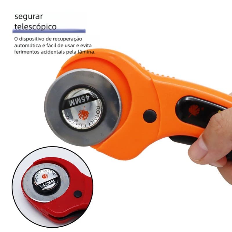Cortador Circular 45mm Profissional - Para Tecido, Costura e Patchwork