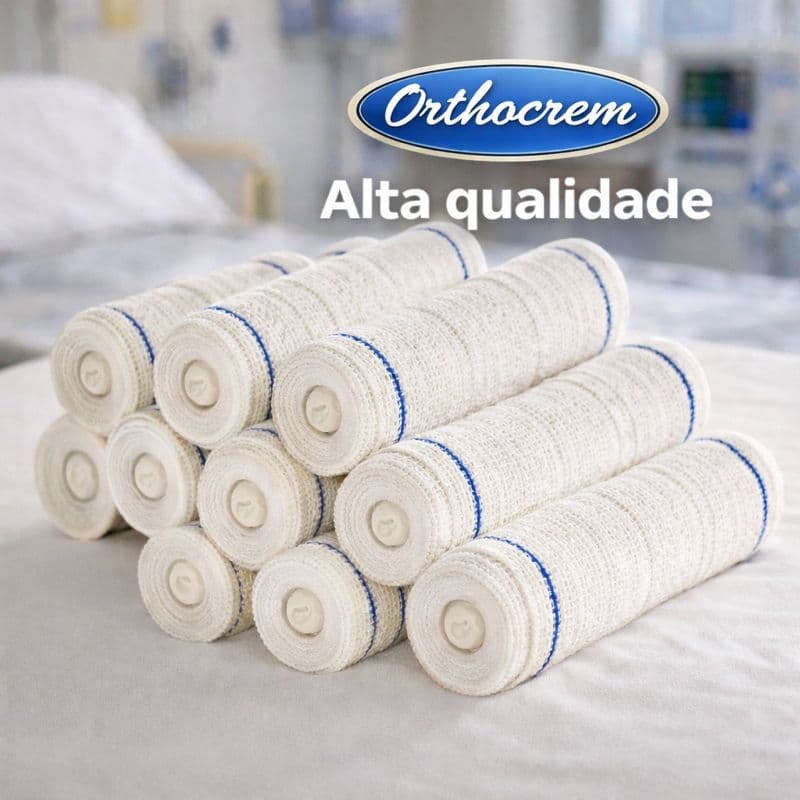 Kit 36 Ataduras Hospitalares 12 cm – Alta Qualidade para Curativos, Enfaixamentos e Uso Profissional