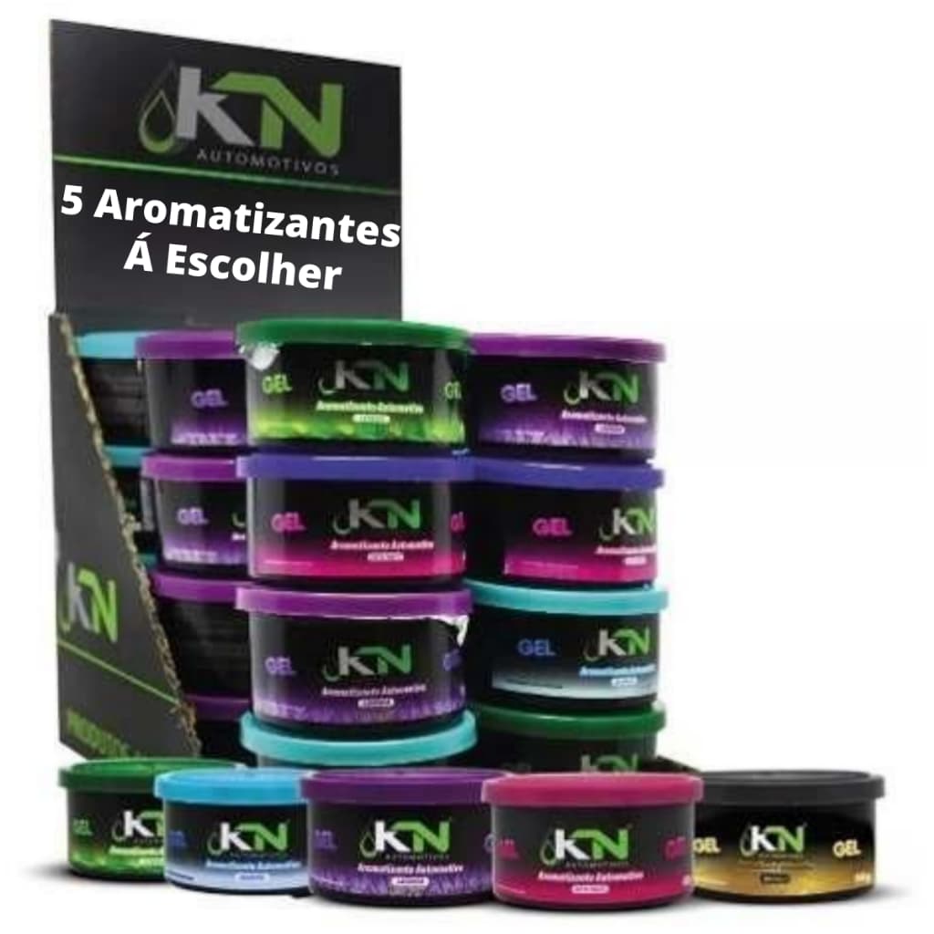 Aromatizante Gel Carro Atacado Kit 24 Unidades Com Caixa Display