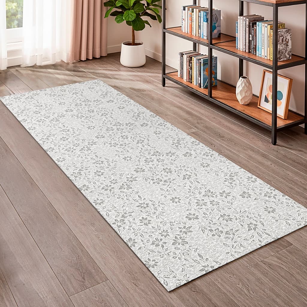 Tapete Passadeira Rústico Floral 200x65cm Antiderrapante para Corredor, Sala e Cozinha