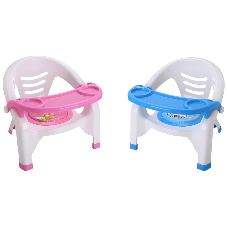 CADEIRINHA HORA DO LANCHE ROSA AZUL BABY PAIS E FILHOS REFEIÇÃO BEBÊ