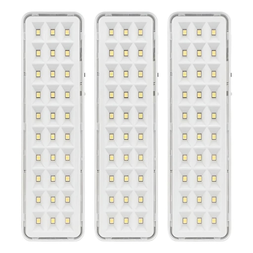 Kit Luminária Emergência Lâmpada 30 Leds Recarregável Bivolt Luz Branca Fria 6500K - ASUS