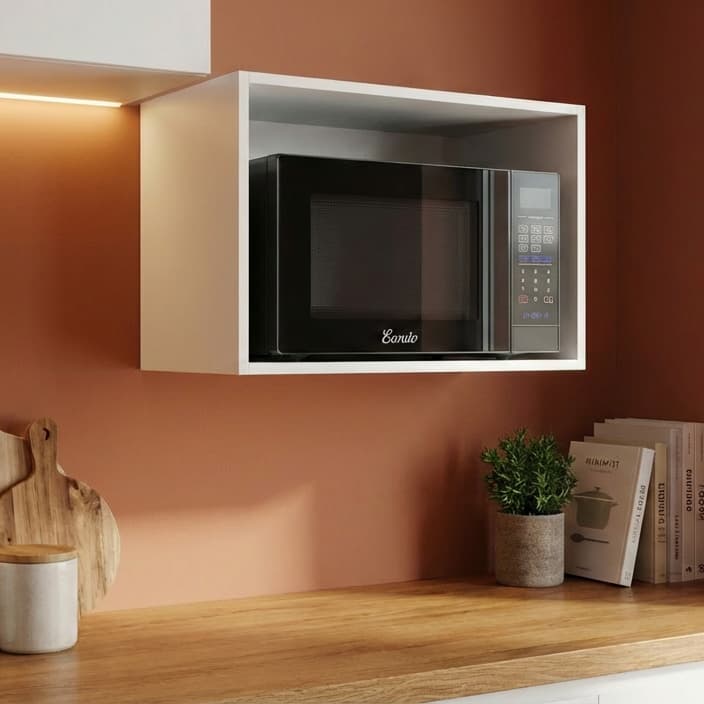 Suporte Prateleira De Mdf Parede Para Microondas Cozinha