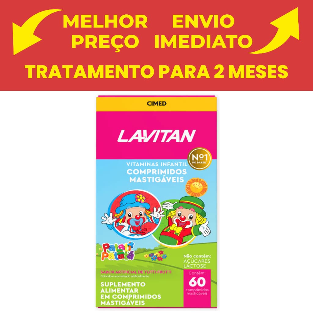 Lavitan Vitamina Patati Patata Infantil Sabor Tutti Frutti Cimed C/60 Comp