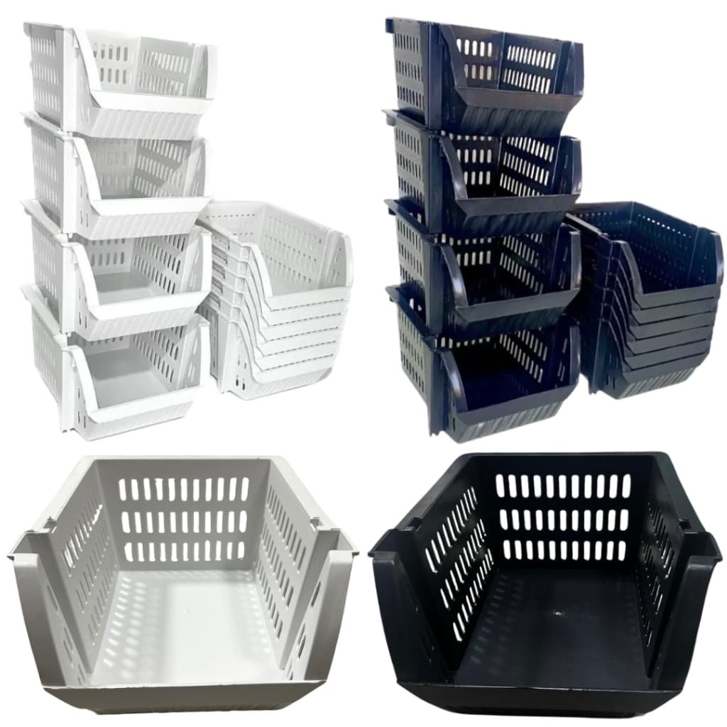 Mini Cesto Organizador Empilhável Rosa Azul Preto Branco Qualidade Premium Para Cozinha Banheiro E Quarto Pronta Entrega