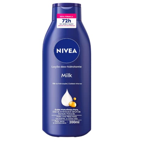 Loção Hidratante Nivea Milk 200ml Pele Extra Seca