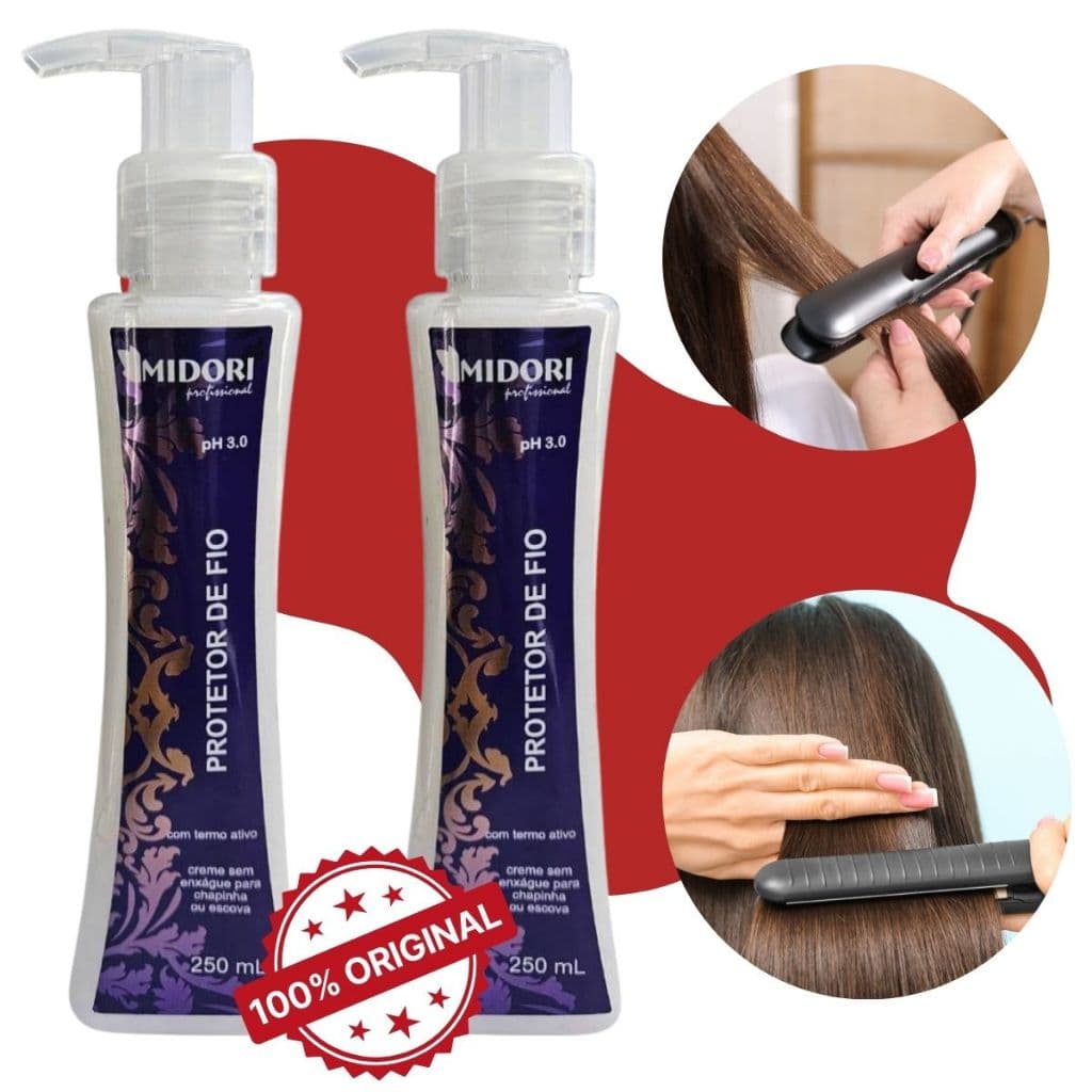 Kit 2 Protetor Térmico Fios De Cabelos Midori Profissional