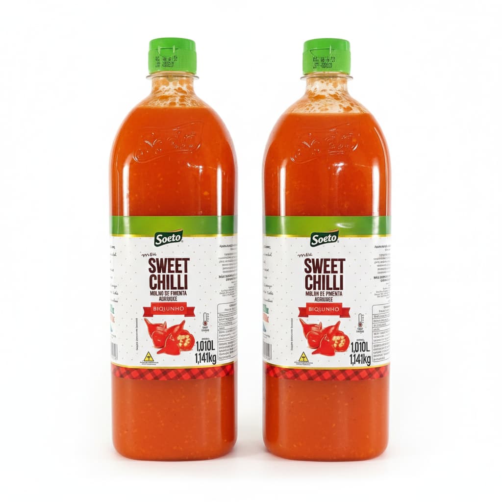 Molho Agridoce Sweet Chilli Pimenta Biquinho Soeto 1 Litro Porco Peixe Frango Assados Suino Tempero
