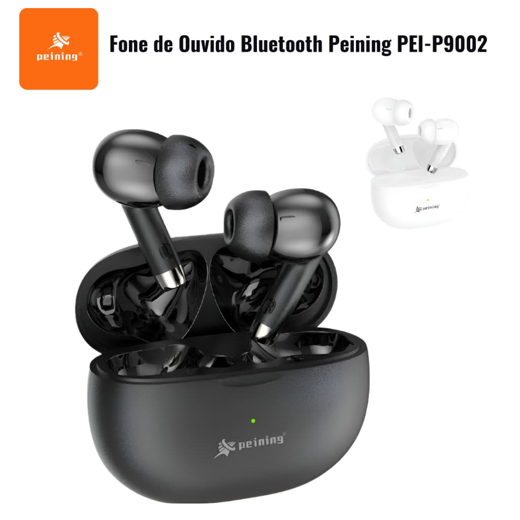 Fone de Ouvido Bluetooth TWS Peining PEI-P9002 | Bluetooth 5.4 | Smart Touch