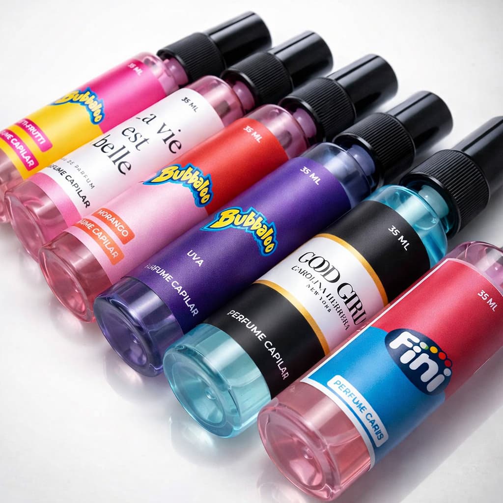 Kit 3 Perfumes Capilares Importados Premium Unissex 35ml Perfume para Cabelo Feminino e Masculino