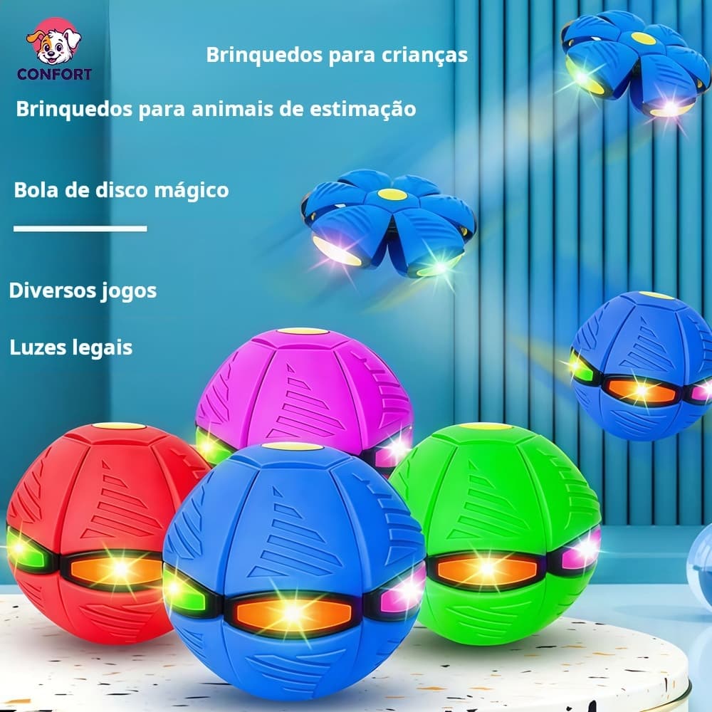 Bola Mágica Saltitante para Cães | Brinquedo Interativo | Super Resistente e Divertida Bola de brinquedo eletrônica
