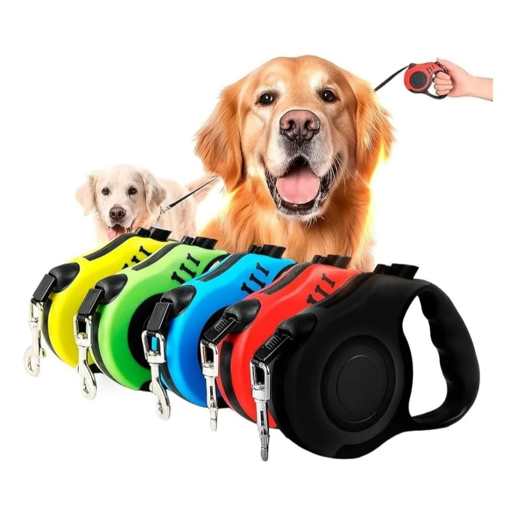 Coleira Pet Guia Retrátil P/ Cachorro Gato 3 Metros Até 15kg