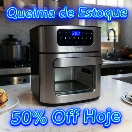 Fritadeira Eletrica Oven Airfryer Forno Sem Óleo Digital 1700w 12l Antiaderente 360* NOVA OFERTA!