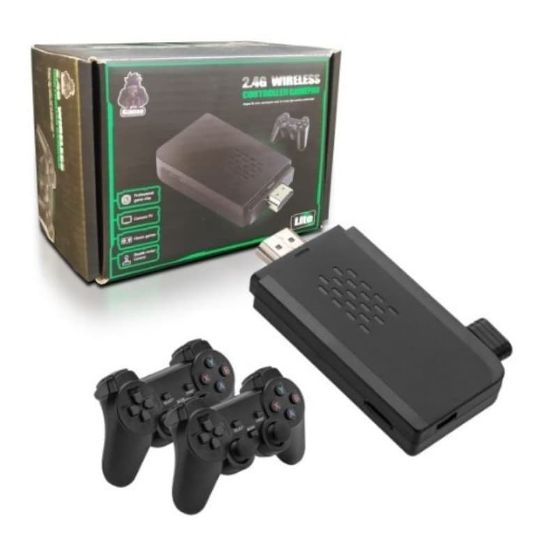 Video Game Stick 4k, 20 mil jogos retro, 2 controles sem fio, Console Portátil