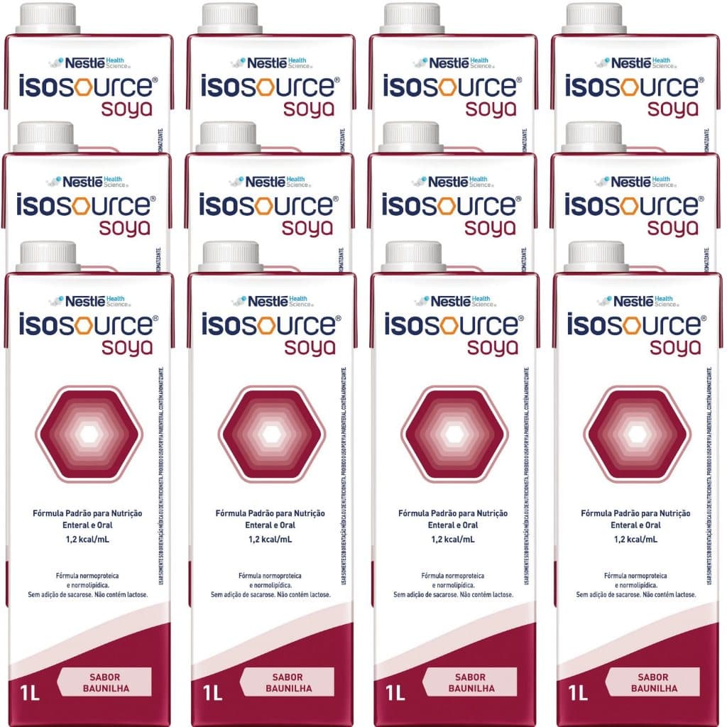 Isosource Soya, Nestlé - kit com 12 unidades Dieta Enteral