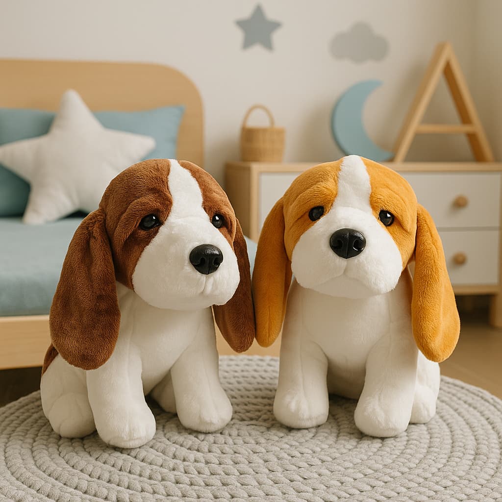 Cachorro Pelúcia Beagle Fofinho Para Decoração Quarto Infantil Bebê E Presente Criativo De Qualidade Premium Top