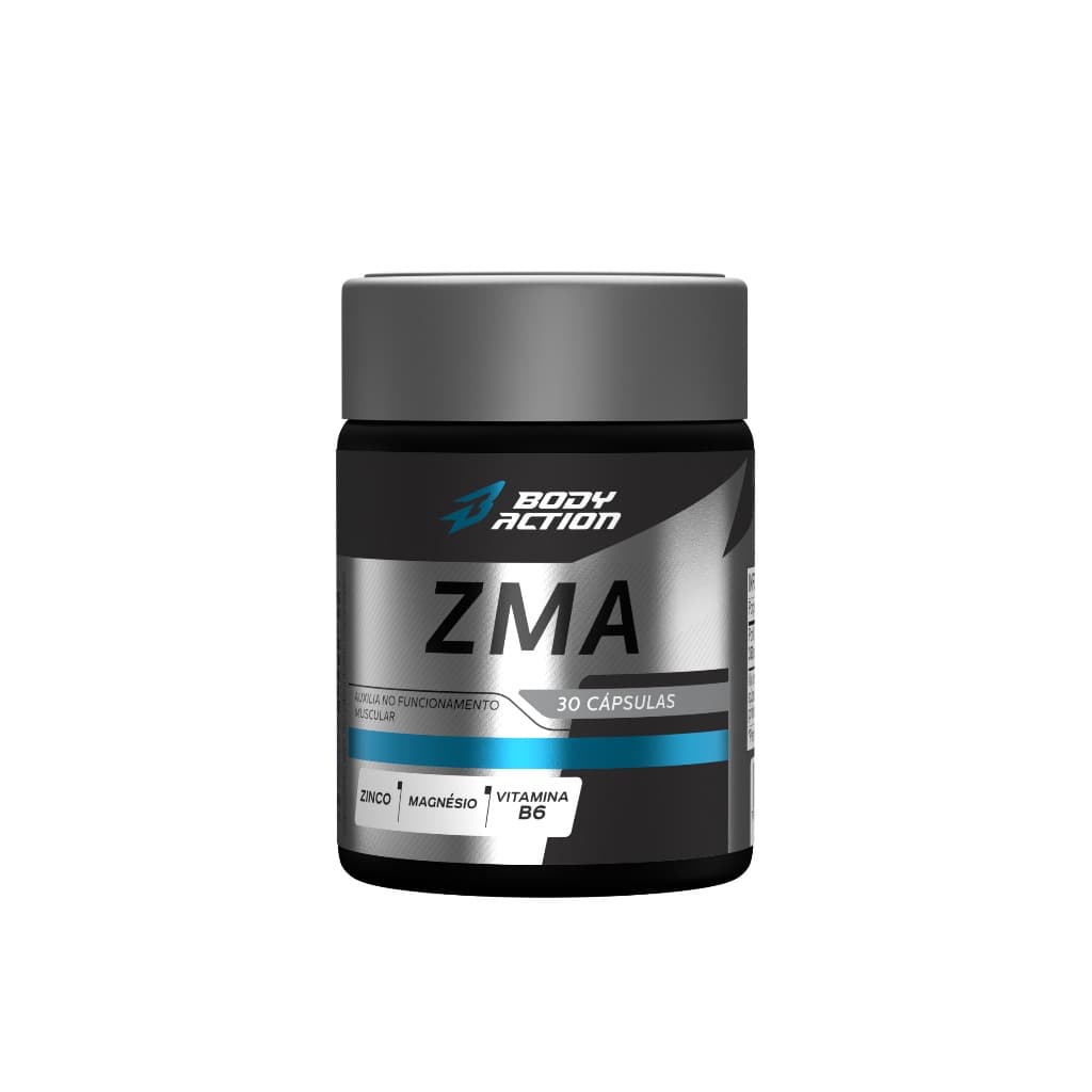 ZMA Zinco Magnésio Vitamina B6 30 Cápsulas Bodyaction