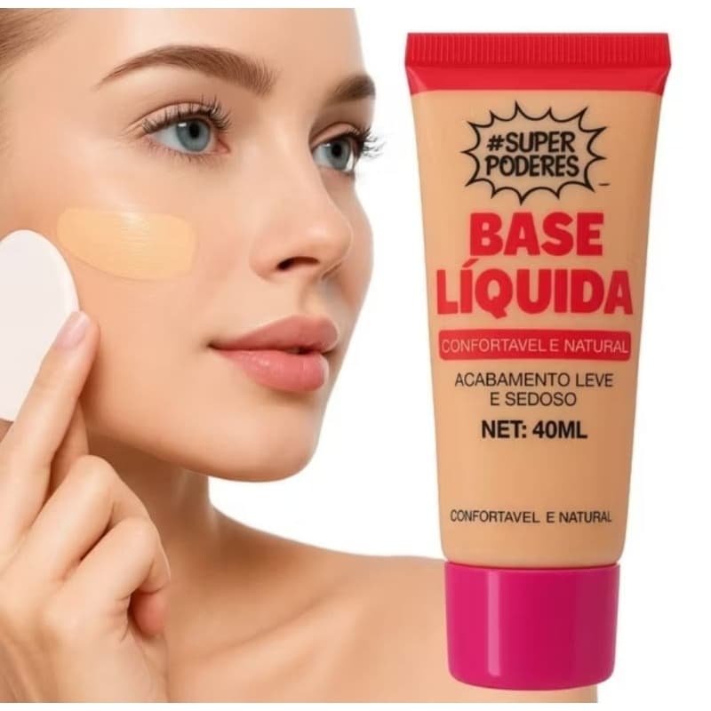 BASE LIQUIDA LEVE CONFORTVÁEL E NATURAL 40ML SUPER PODERES