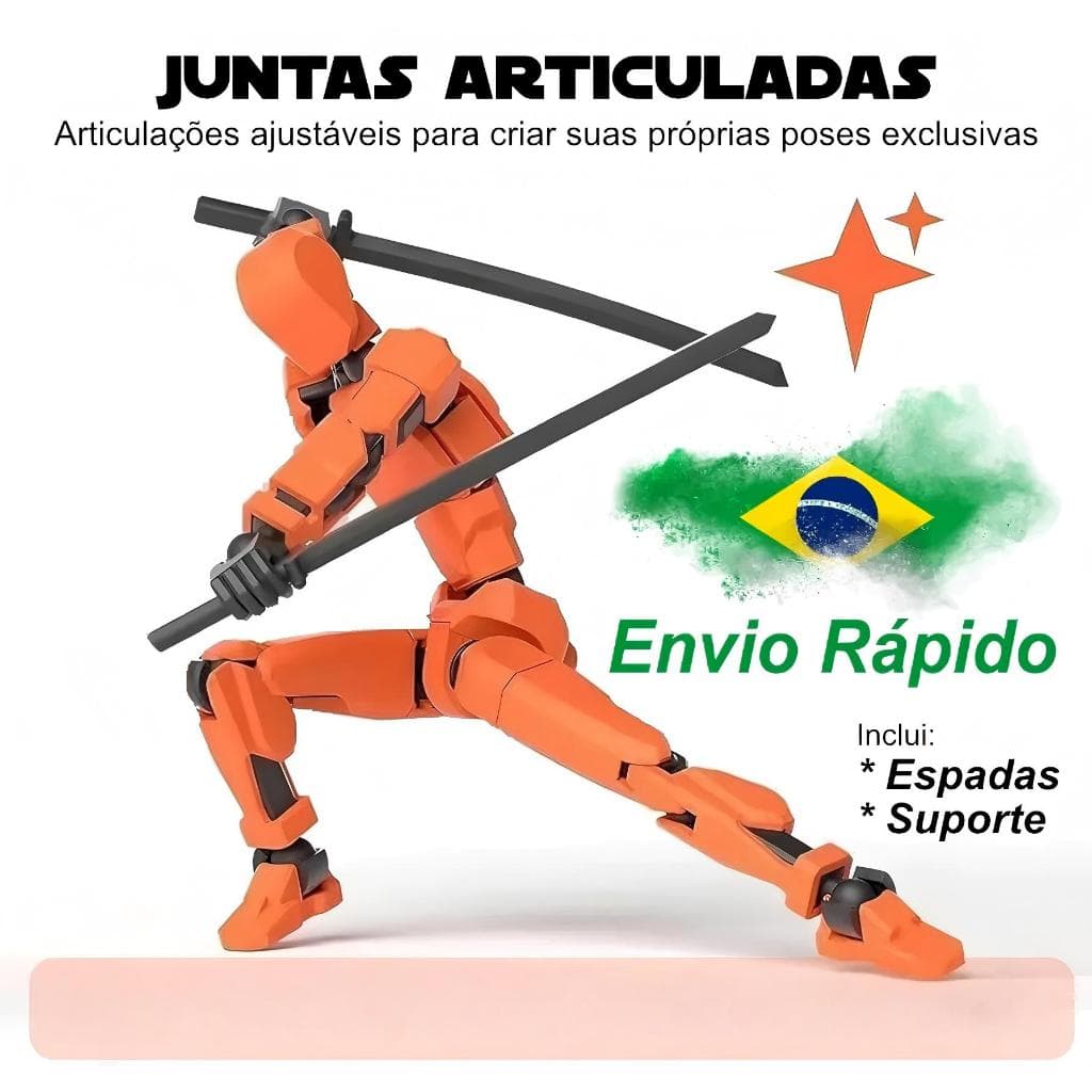 【DUMMY】 Boneco Lucky 13 Articulado 3D Kit Montagem Action Figure 【PRESENTE GEEK】 Modelo Desenho