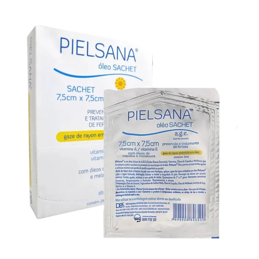 Kit 4 Curativo Gaze Rayon C Óleo De Girassol 7,5x7,5 Estéril
