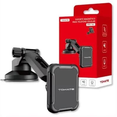 Suporte Magnético Veicular MTG-163  Rotação 360° Fixação Forte para Celular GPS Painel Carro Universal