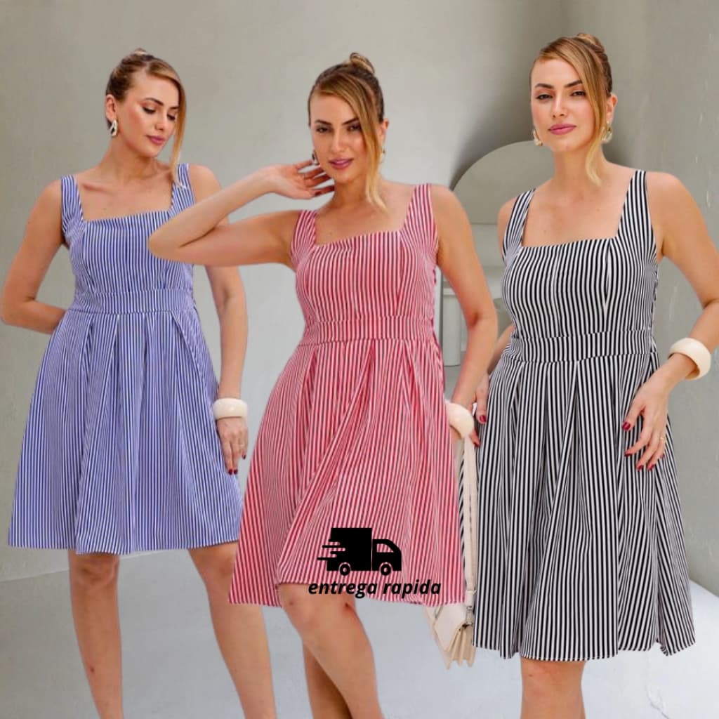 Vestido Elegante Vestido Listrado Para Mulheres LBL18206