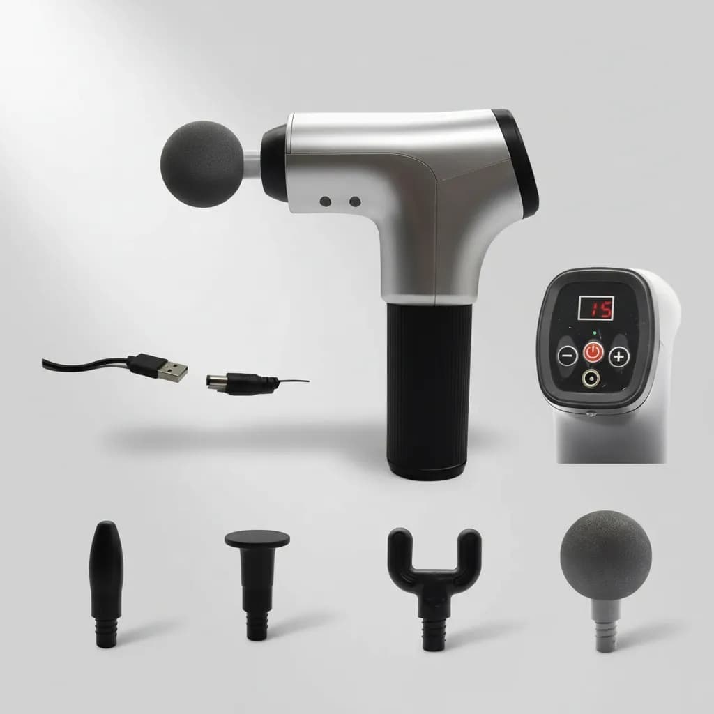 Massageador Elétrico Muscular Facial Gun sem fio Recarregável 10 Velocidades