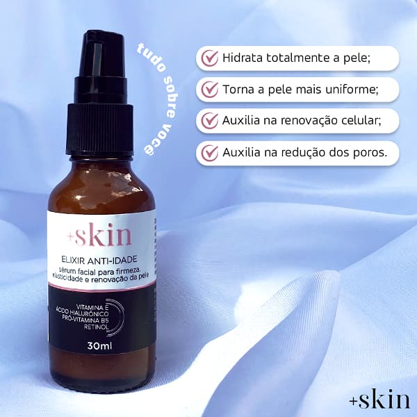 Elixir Anti-Idade Retinol e Vitamina A +Skin 30ml