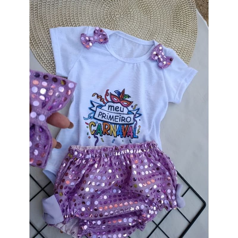 kit roupa carnaval, enxoval de bebê, bory de bebê.