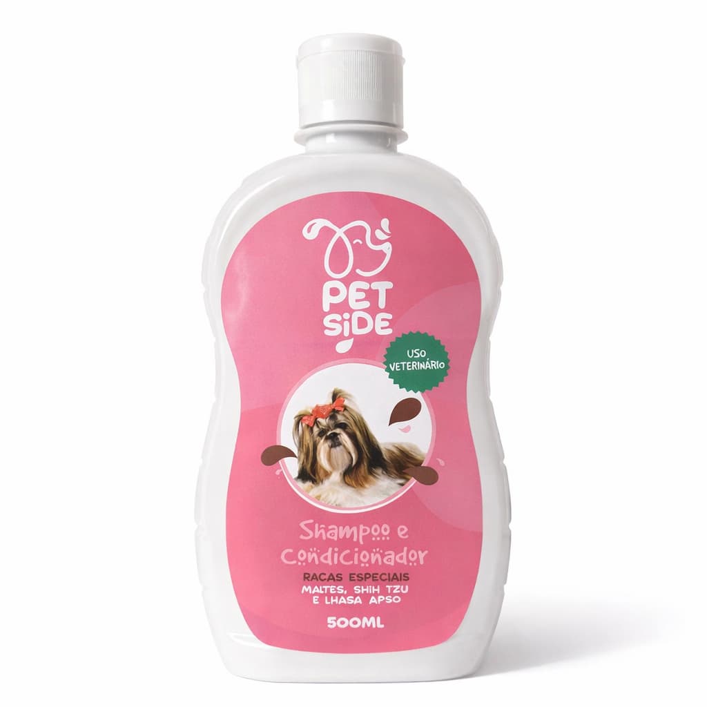 Shampoo & Condicionador Para Cães Shitzu Lhasa Apso Maltês - Petside Envio Imediato