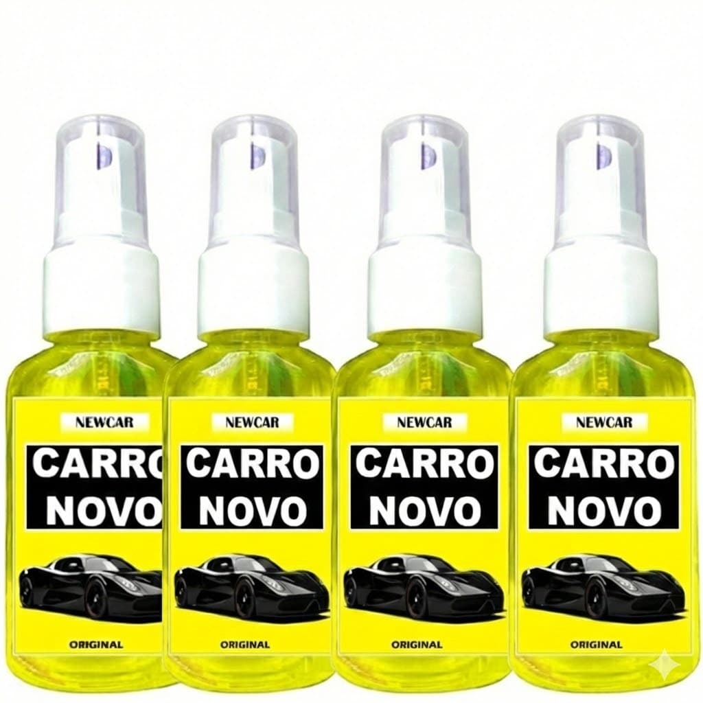 Kit 4 Cheirinho Carro Novo: Spray Aromatizante Automotivo Concentrado de Qualidade