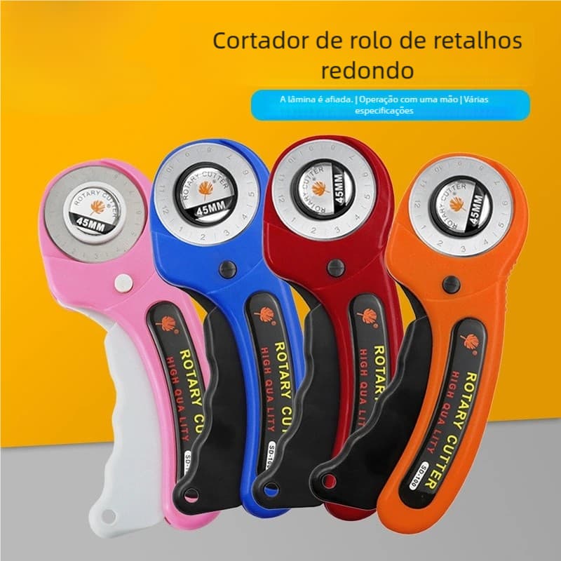 Cortador Circular 45mm Profissional de Tecido - Preciso para Patchwork e Costura