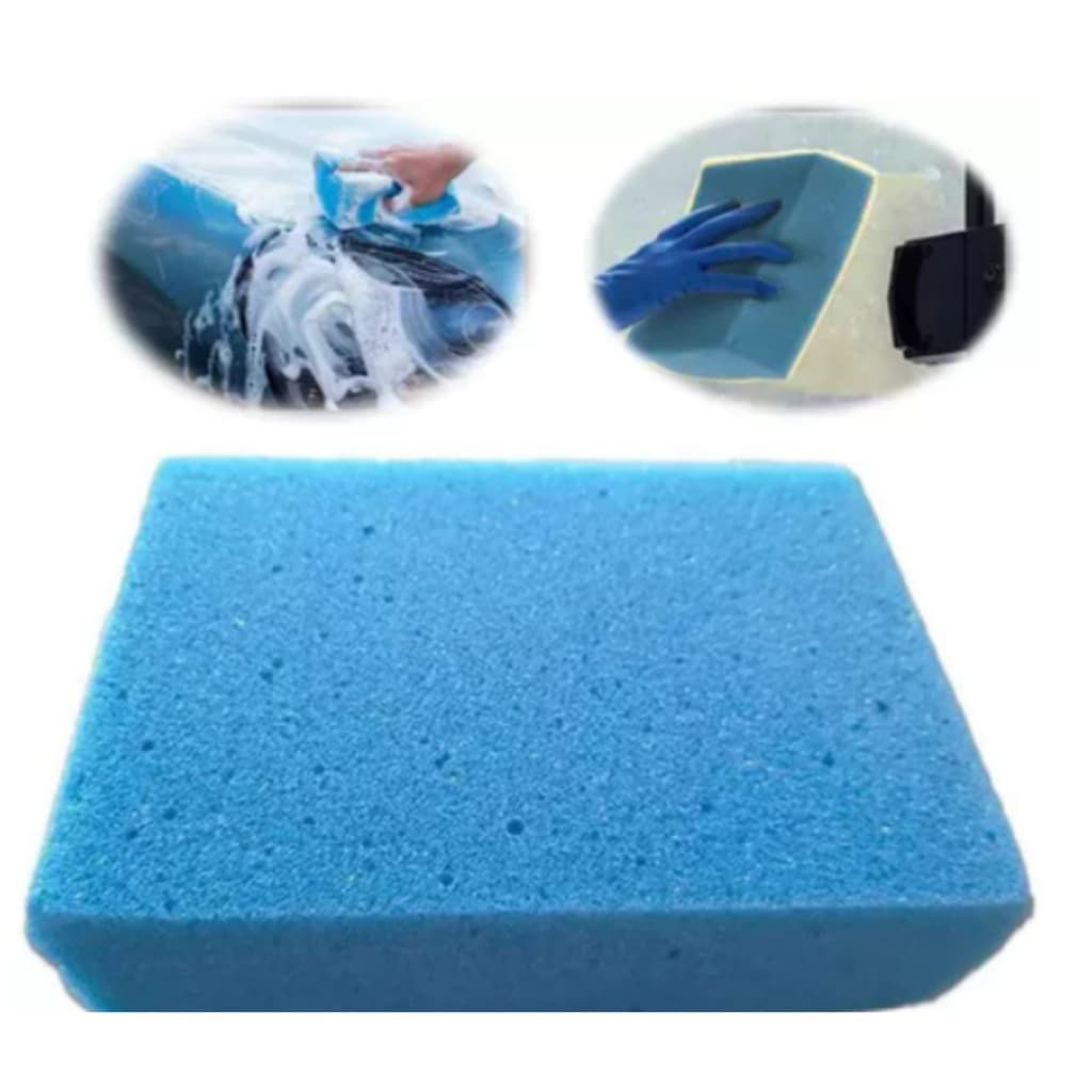 Kit Esponja para Lavar Carro Azul | Limpeza Automotiva Profissional