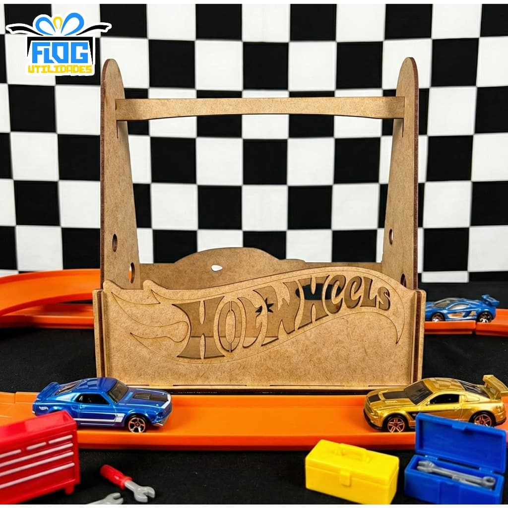Kit Unidades Caixas De Ferramentas Lembrancinhas HOTWHEELS em MDF / Decoração - Caixa Cesta De Presente - Estojo Caneta