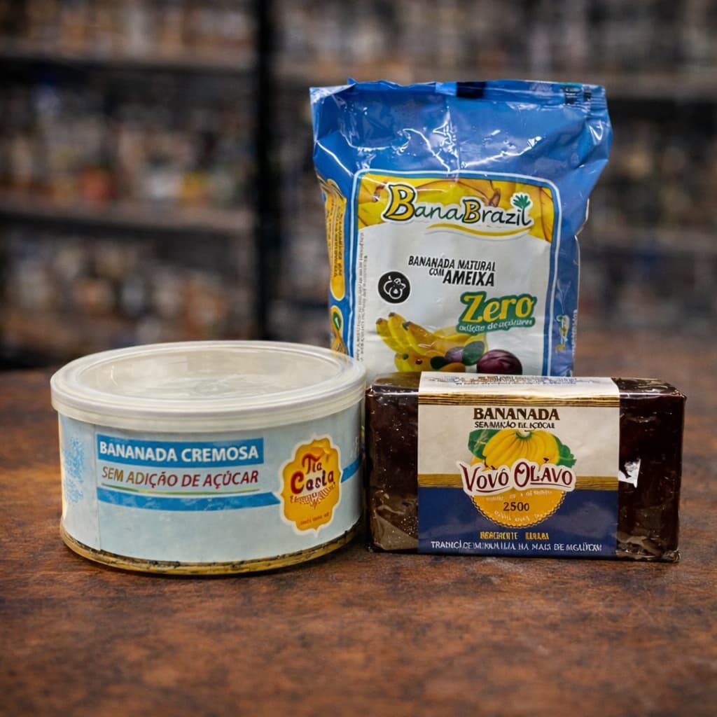 Kit Bananada Diet Zero Açúcar Saudável Sem Glúten Lactose Vegano Fitness Lanche Nutritivo Baixa kcal