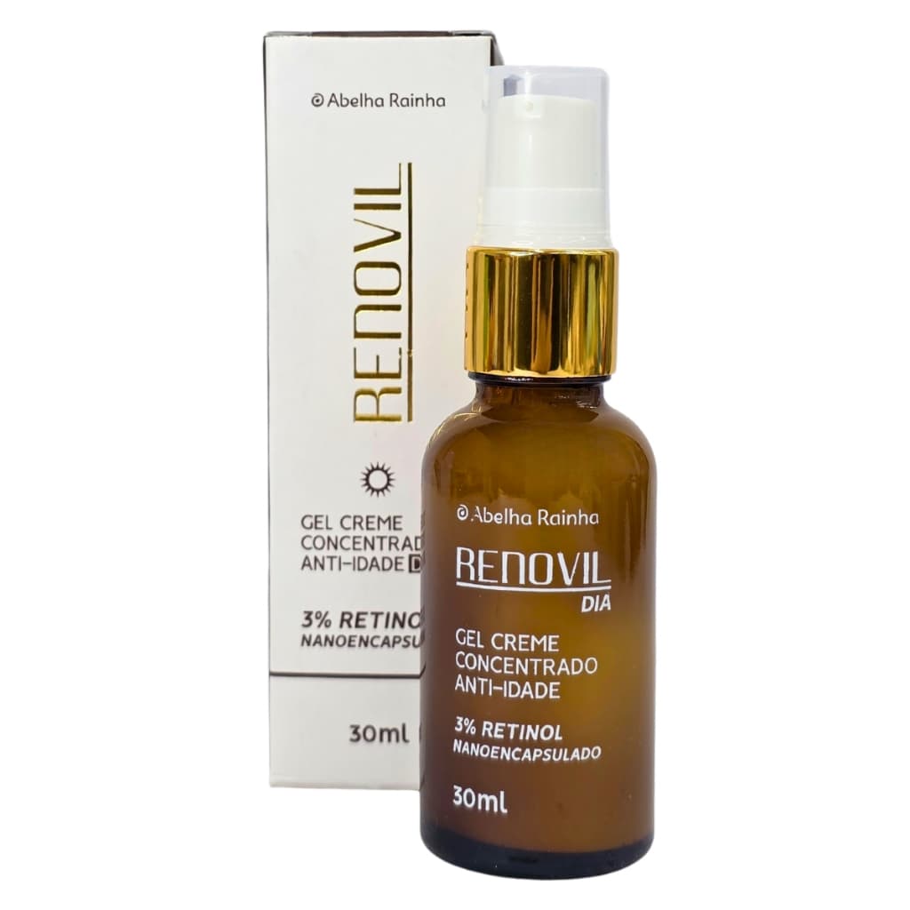 Gel Creme Anti Idade Concentrado 3% Retinol Dia Renovil Abelha Rainha 30ml